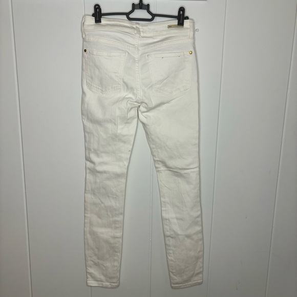 Anthropologie Pilcro White Script High-Rise Skinny Jeans 25 - Picture 8 of 10